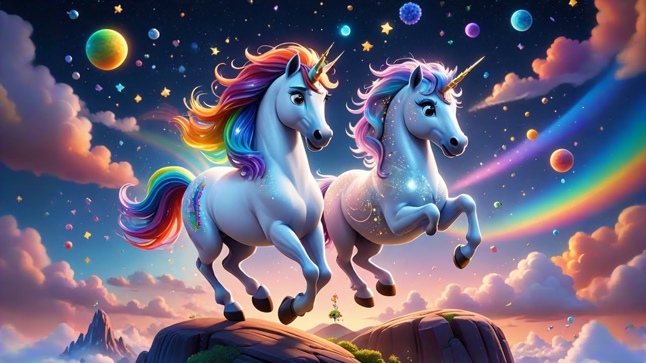 Five Little Unicorns Dance in the Sky | Fantasy Kids | Nursery Rhymes and Imaginative Learning Fun