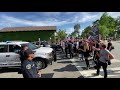 Black lives matters protesters confront paso robles police officers at 12th and pine street