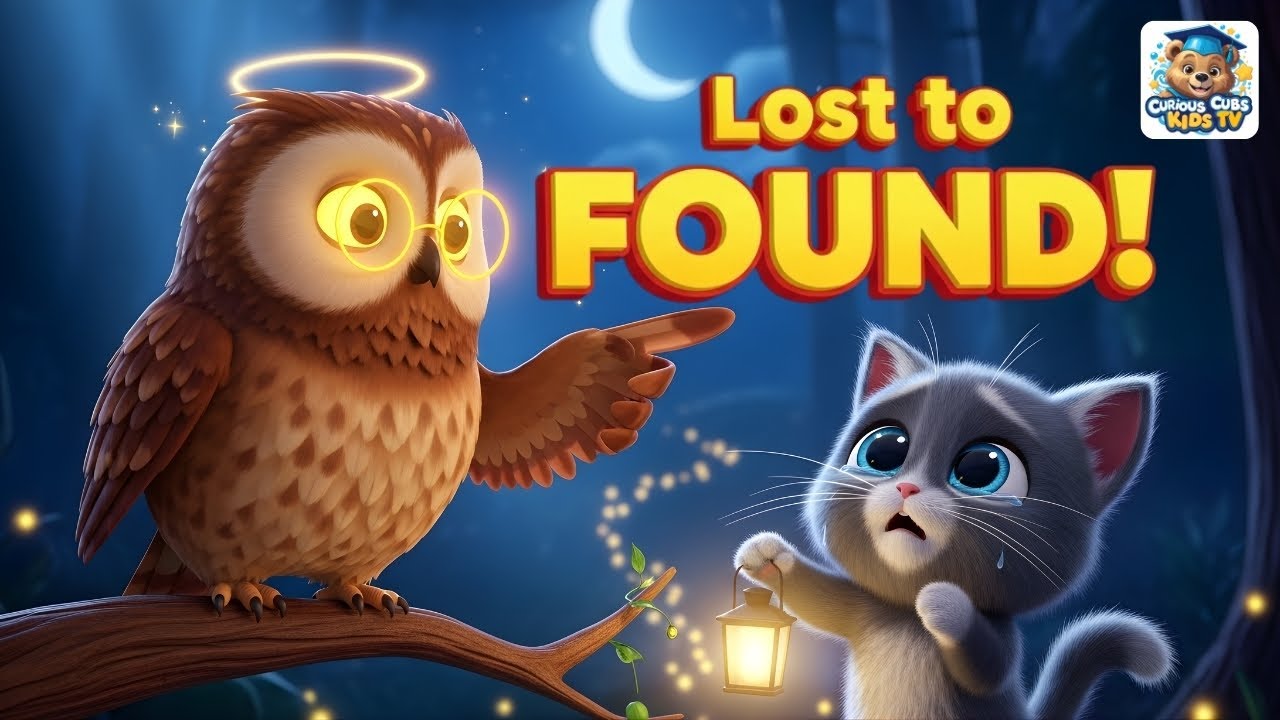 The Wise Owl and the Lost Kitten | Moral Story for Kids - YouTube