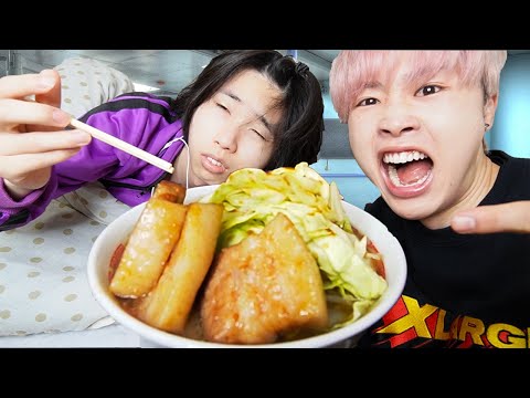 I made Jiro ramen for my younger brother who is suffering from the