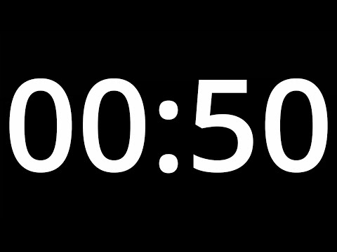 50 SECOND TIMER with alarm - COUNTDOWN Clock Alarm
