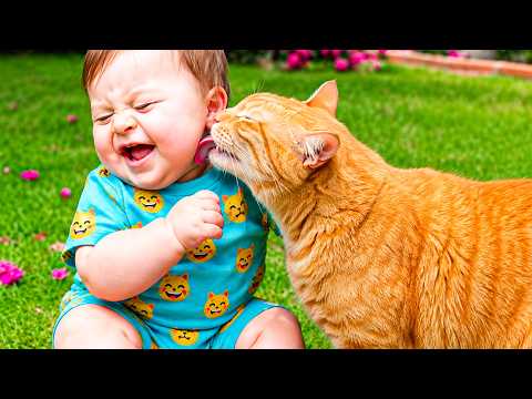 Hilarious Babies and Cats Moments 2026 😜😼 Funny Baby And Cats Video - Minute Munchkins