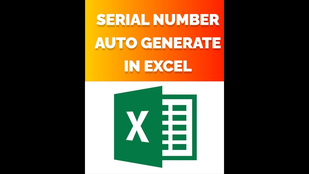 auto serial number generated in excel // excel re serial number auto ...