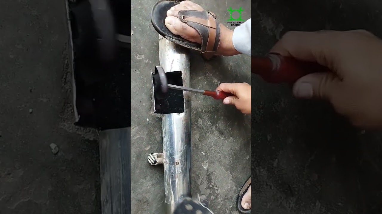 How to remove cd70 abnormal sound in silencer . How to broker silencer repair