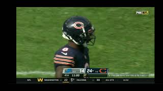 David Montgomery leg injury versus Detroit Lions.