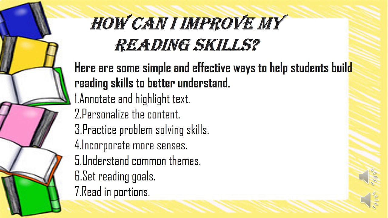 essay on how to improve reading skills