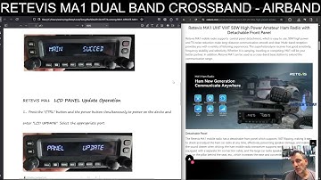 FIRMWARE - RETEVIS , MA1 DUAL BAND - Main & LCD
