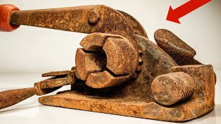 Rusty Antique Box Strapping Tensioner Tool Restoration  Old and New Mix Restoration Projects