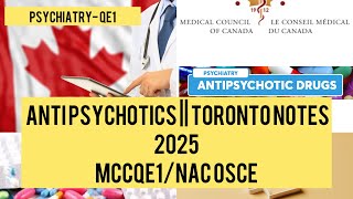 Antipsychotics Made Easy | Psychiatry for MCCQE1 | Toronto Notes 2025 High-Yield Breakdown