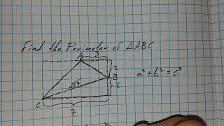 Finding the perimeter of a triangle (box method)