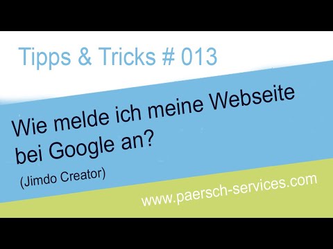 Jimdo Creator: wie melde ich meine Website bei Google an?