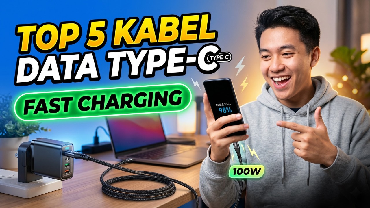 5 REKOMENDASI Kabel Type C Fast Charging Terbaik 2026: Murah, Awet & Anti Putus!