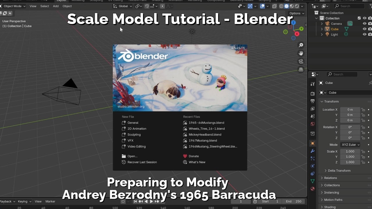 Scale Model Tutorial - Blender - Initial Preparation - YouTube