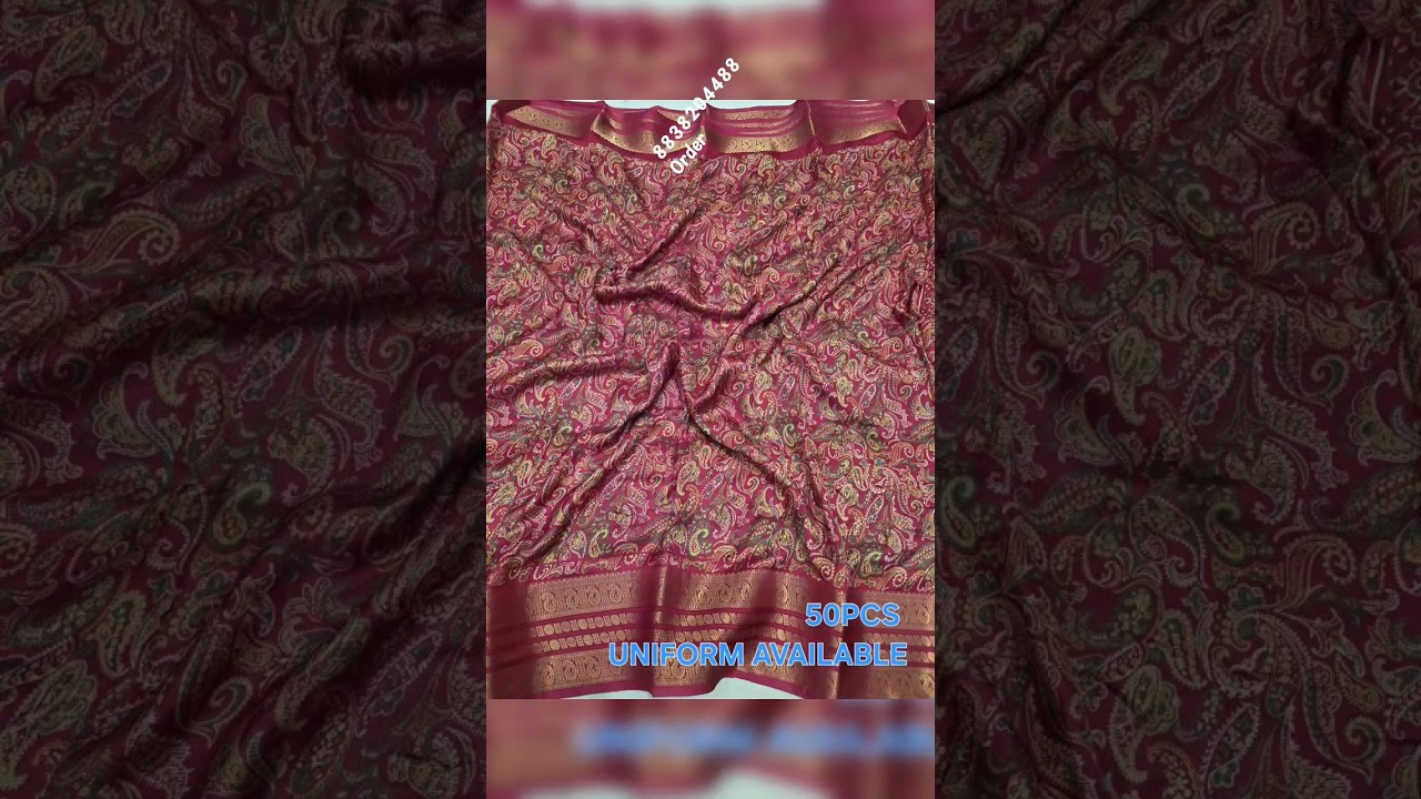 Soft Smooth Georgette Saree price 799 🪷 uniform collection single piece available 8838204488