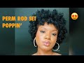 PERM ROD SET ON DRY HAIR | SHORT NATURAL HAIR