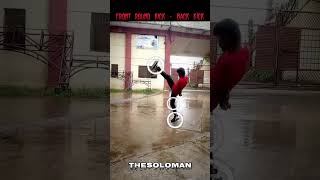 Deadly Kick Combo 🥋 | Front Round Kick + Back Kick | Martial Arts Tutorial 🔥 #tutorial #shortsvideo