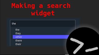 Making an HTML search widget