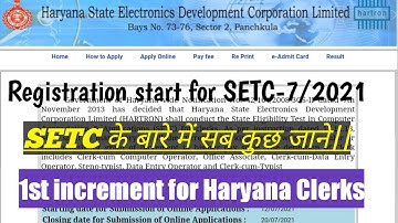 SETC/Typing test Registration link open for july-21 || Hartron || First increment के लिए जरूरी ||