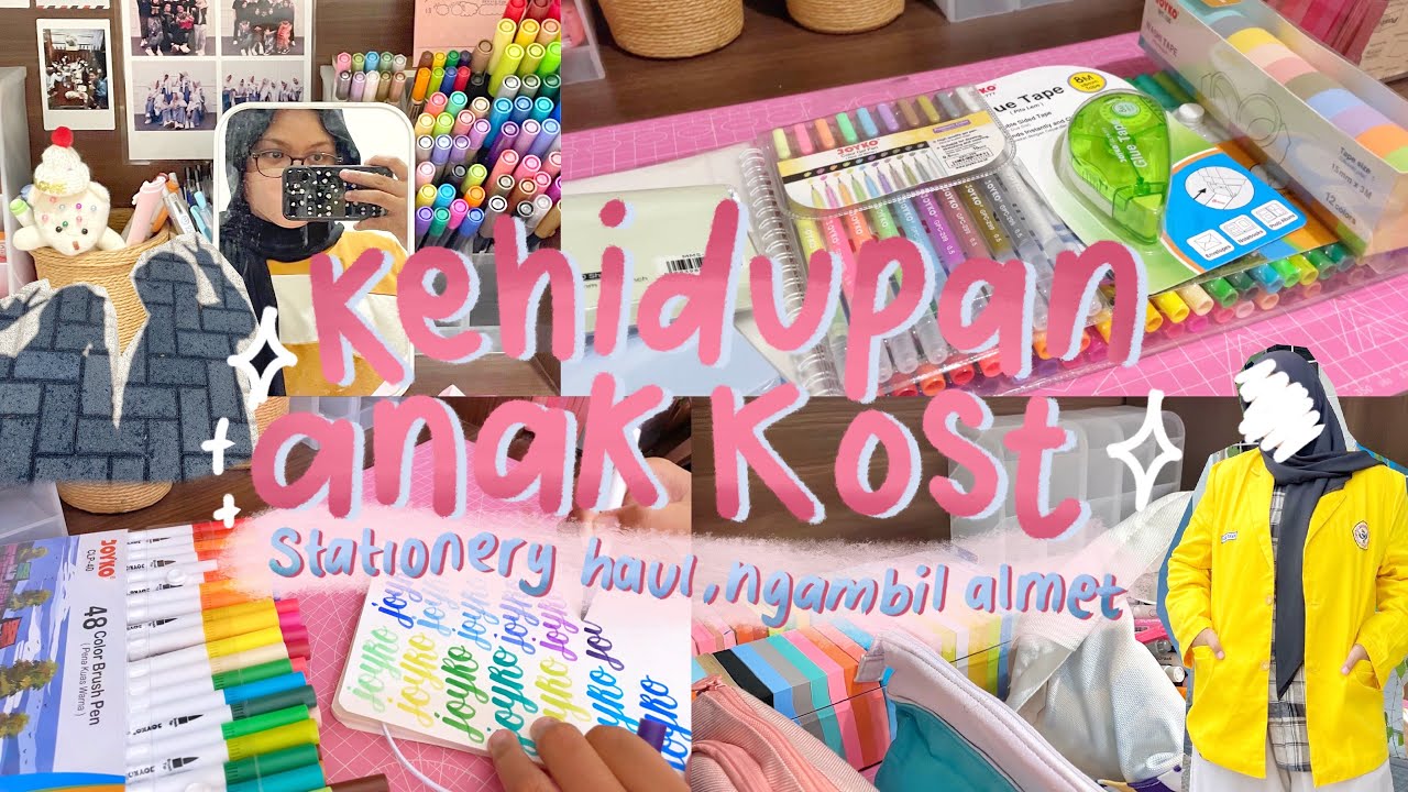 Aya’s College Vlog🖇️: Pertama kali menjadi anak kost; Stationery Haul; ngambil Almamater💛 | 🇮🇩