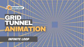 Infinite Grid Tunnel Loop | Blender Shader Animation