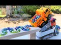Marble Run Race ASMR 〇 HABA Long Wave Slope & Dump Truck