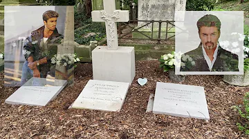 The Grave of George Michael Highgate Cemetery London Sept 20, 2022  Alternate Version