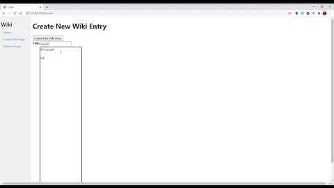 Project-1-Wiki Using Django, Python