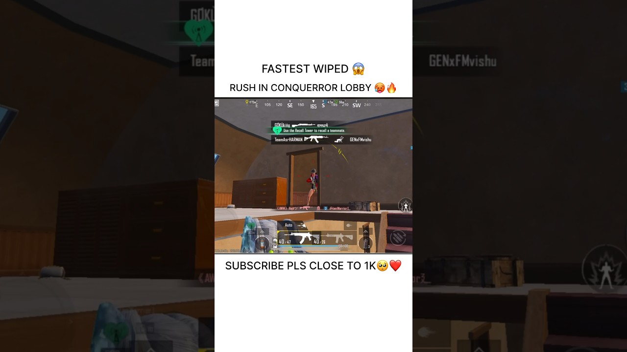 Full rush in conqueror lobby 🥵🔥 | 