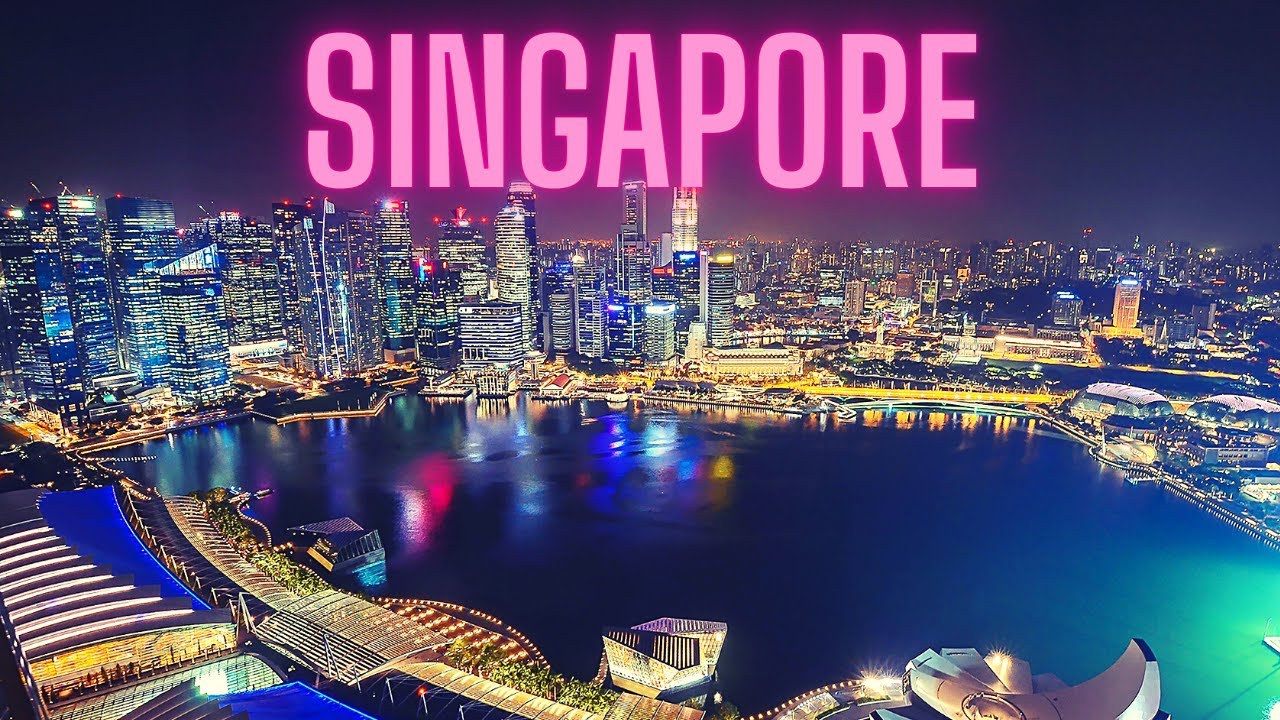 Singapore City 4k Drone Footage - Singapore Skyline Aerial View