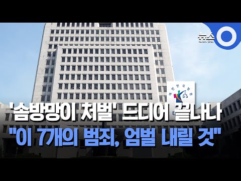 '솜방망이 처벌' 드디어 끝나나.. "이 7개의 범죄, 엄벌 내릴 것" / OBS 뉴스O