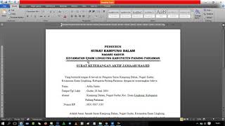 cara membuat surat keterangan aktif jamaah mesjid