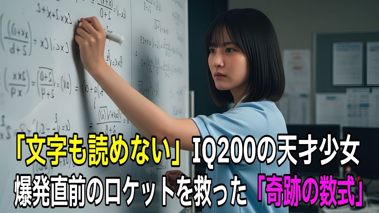 「文字が読めない」中卒清掃員。実はIQ200の数学天才だった！爆発直前のロケットを少女の数式が救った奇跡の物語。【感動する話】【朗読】
