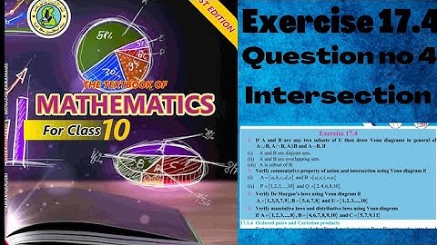 Associative Law of Intersection || Venn Diagram | Exercise 17.4 | Set
