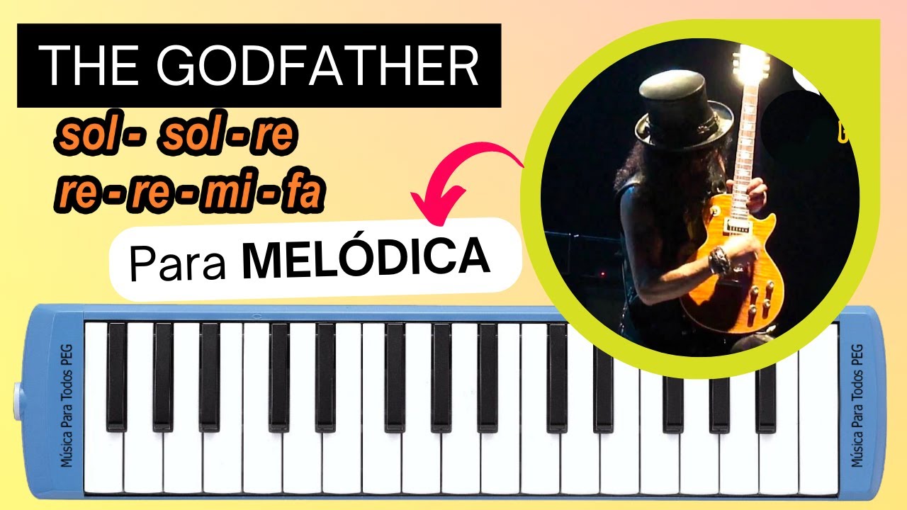 Cómo tocar EL PADRINO en MELÓDICA fácil Tutorial con animación (The