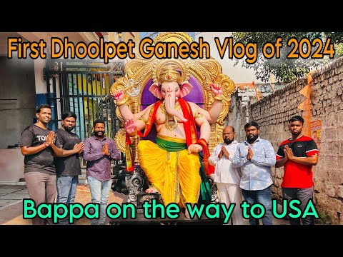 Sri Ganesh Arts Dhoolpet |Mumbai Ganpati Making 2024| Deepawale Raju Singh & Sons | Bappa off to USA