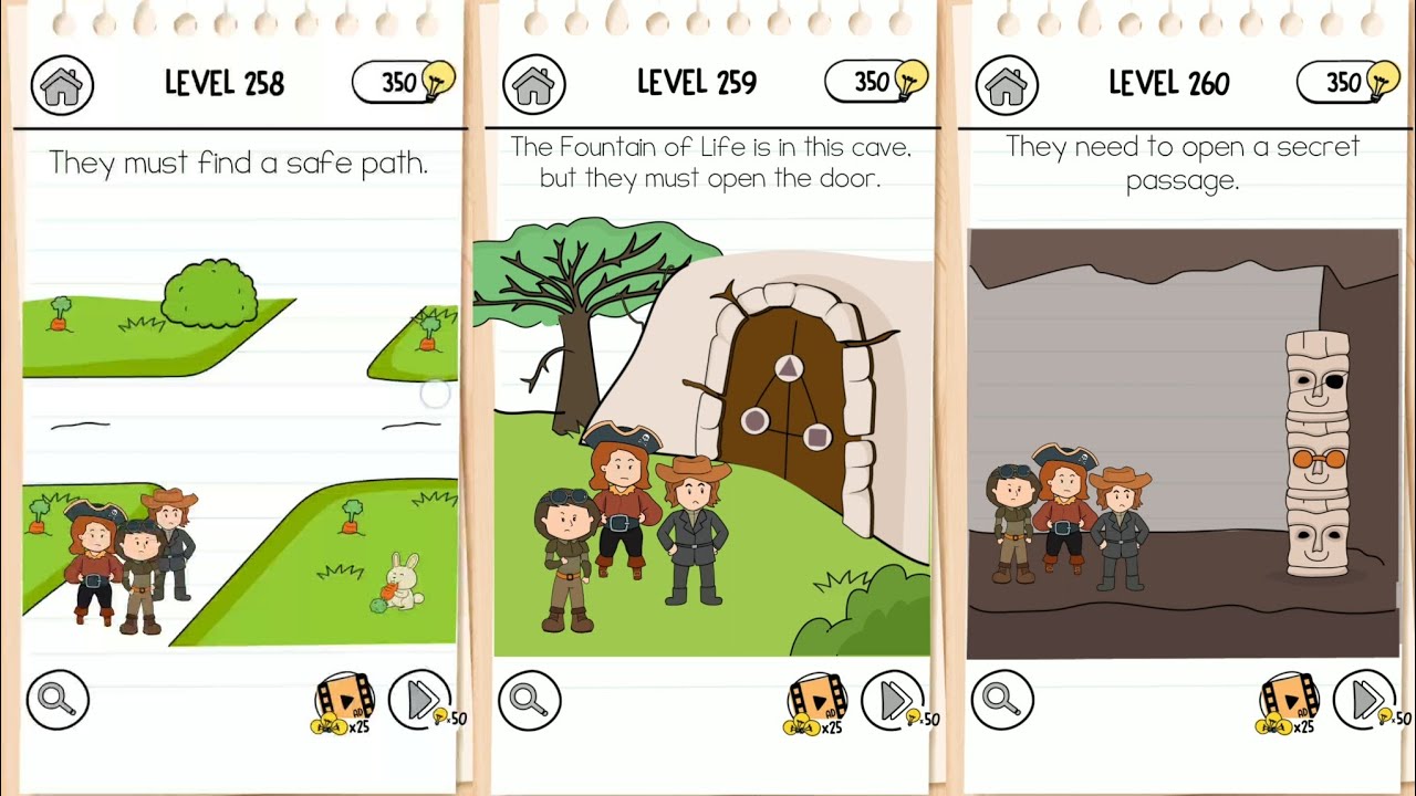 Brain Test 3 Level 258, 259, 260 Tricky Quests Solved Solution