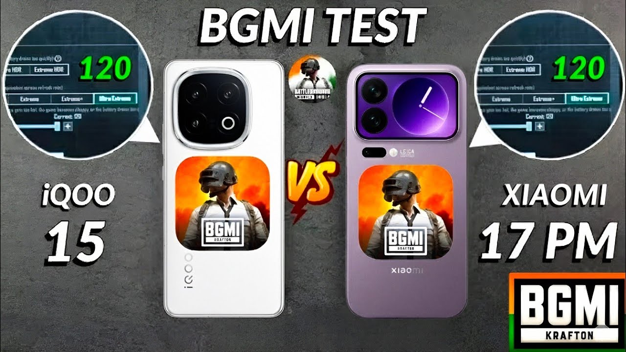 iQOO 15 vs Xiaomi 17 Pro Max BGMI Test 🥵 | 120 FPS Gaming, Heating & Ultimate Comparison