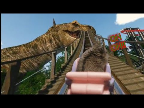 Hamster on the DINOSAUR Roller Coaster🐹/Hámster en la Montaña Rusa de DINOSAURIOS, aventuras de Remy
