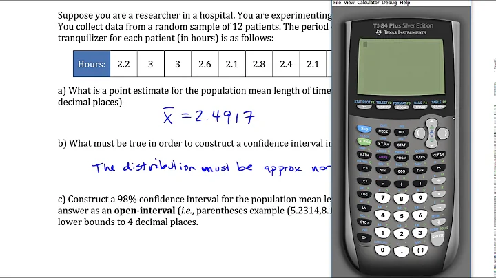 Confidence Intervals: Mean: Tranquilizer