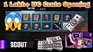 100000+ UC Crate Opening By ScOut || Finally Got M416 Glacier || Biggest Crate Opening