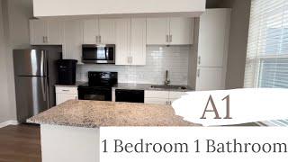 A1 Floorplan, 1 Bedroom 1 Bathroom Studio Style Apartment