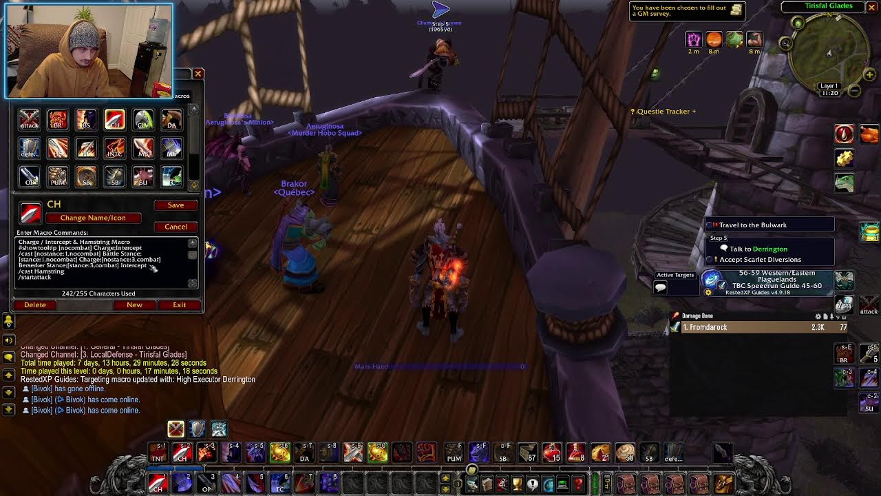 Chill Stream TBC Pre patch warrior leveling