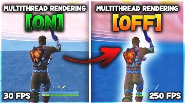 How to FIX FPS DROPS  Disable Multi thread Rendering in Fortnite Season 9!  NoRHIThread