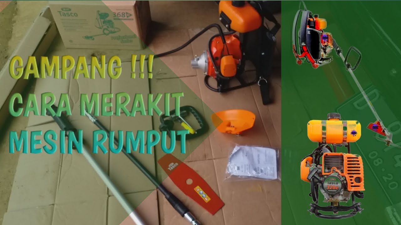 Mesin Potong Rumput || Cara Merakit Mesin Rumput gendong
