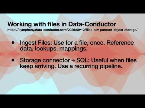 Load & Query CSV and Parquet Files with SQL | Data Conductor (w/ audio)