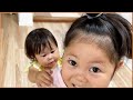 ぽるぽるママと娘の「おんぶしてほしい」
