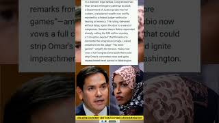 Judge Denies Ilhan Omar’s Bid to Halt DOJ Probe as Rubio Demands Audit.