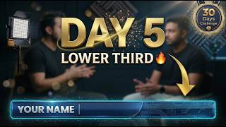 Lower Third Animation in After Effects | YouTube Tutorial (Day 5)