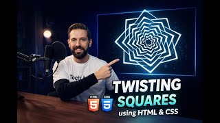 Twisting Squares Animation Using HTML & CSS | Pure CSS Magic #viral #fyp #frontend #programming
