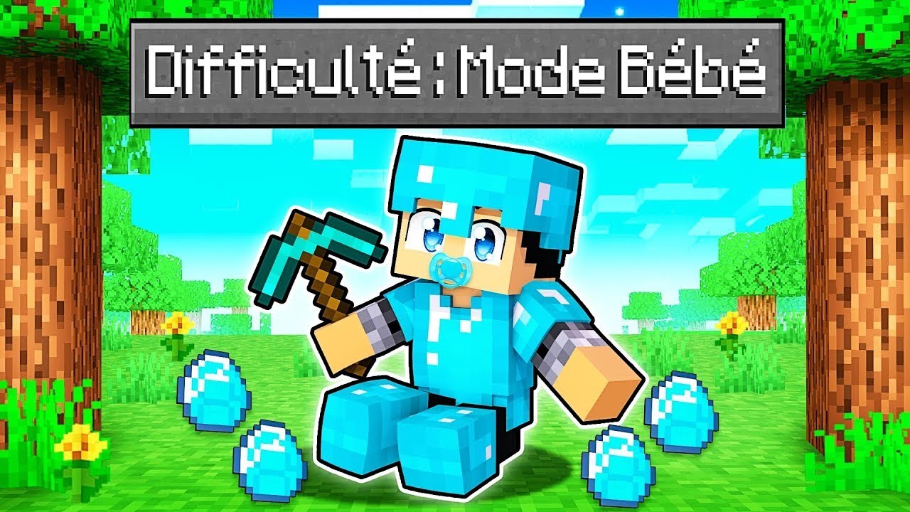 Nous avons Joué à Minecraft En « MODE BÉBÉ » ! - YouTube